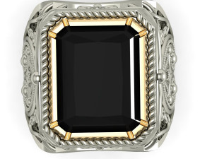 male signet with filigree Modelo de Impressão 3D