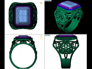 male signet with filigree Modelo de Impressão 3D