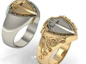 m&auml;nnliches Siegel mit Schwert 3D Druckmodell