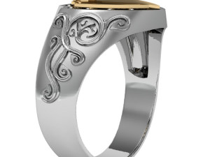 male signet with sword 3D-Druckmodell