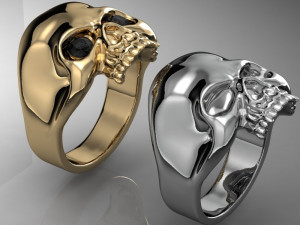 mens ring scull 3D Print Model