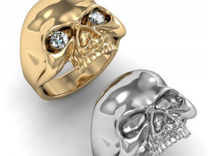 mens ring scull 3D Baskı Modeli
