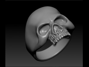 mens ring scull 3D Baskı Modeli
