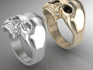 mens ring scull 3D Print Model