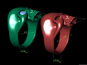 mens ring scull 3D Baskı Modeli