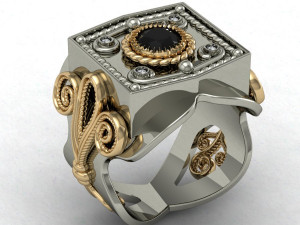 male signet ring 3D Принт Модель