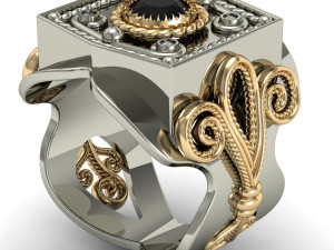 male signet ring 3D Принт Модель