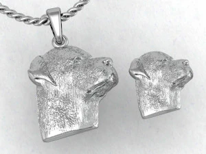 rottweiler head pendant 3D Print Model