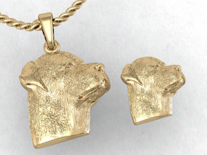 rottweiler head pendant 3D Druckmodell