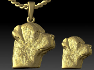 rottweiler head pendant 3D Принт Модель