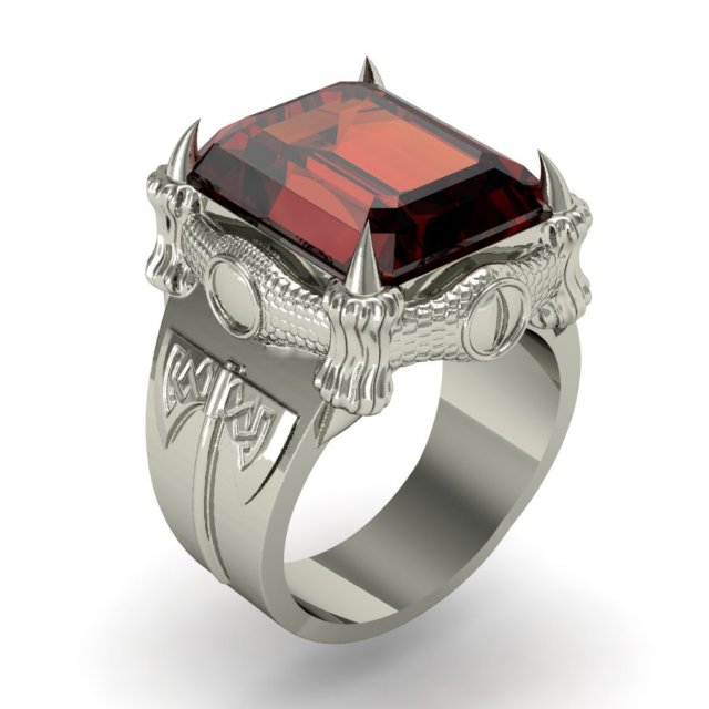 man ring with a with dragons claws 3D-printmodel .c4d .max .obj .3ds .fbx .stl .blend 