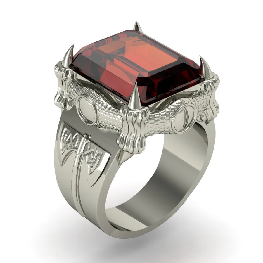 man ring with a with dragons claws 3D Print Model .c4d .max .obj .3ds .fbx .stl .blend 