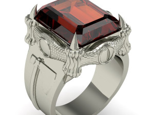 man ring with a with dragons claws 3D-printmodel