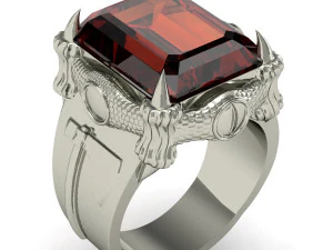 man ring with a with dragons claws 3D Print Model