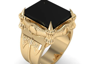 man ring with a with dragons claws 3D Print Model
