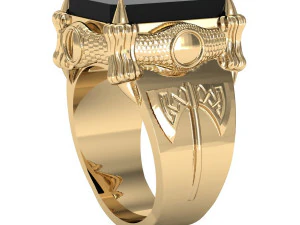 man ring with a with dragons claws 3D Print Model