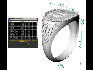 gents signet ring griffin 3D 프린트 모델