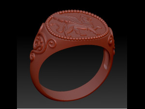gents signet ring griffin 3D 프린트 모델