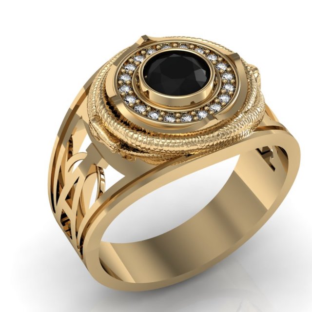 mans ring snakes 3D-Druckmodell .c4d .max .obj .3ds .fbx .stl .blend 