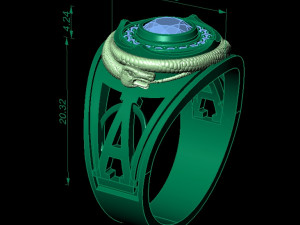 mans ring snakes 3D-Druckmodell