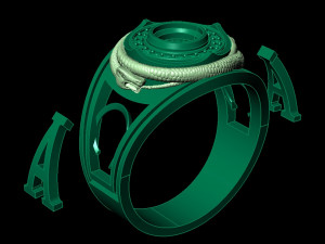 mans ring snakes 3D-Druckmodell