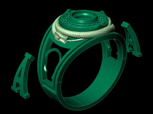 serpientes de anillo para hombre Modelo de impresión 3D