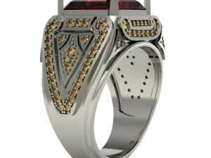 mens ring with gems 3D Druckmodell