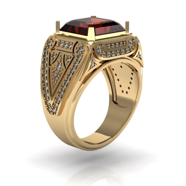 mens ring with gems 3D Druckmodell .c4d .max .obj .3ds .fbx .stl .blend