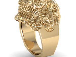 man ring lion head 3D Print Model