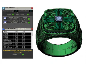 men ring with gem 3D Print Model