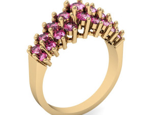 ring with gems 3D Print Model