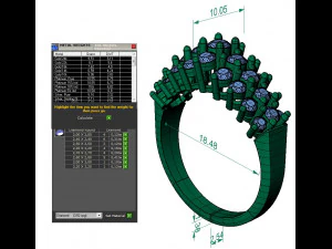 değerli taşlarla dolu y&uuml;z&uuml;k 3D Baskı Modeli