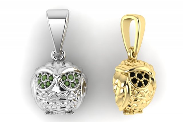 pendant owl Modello di stampa 3D .c4d .max .obj .3ds .fbx .stl .blend 