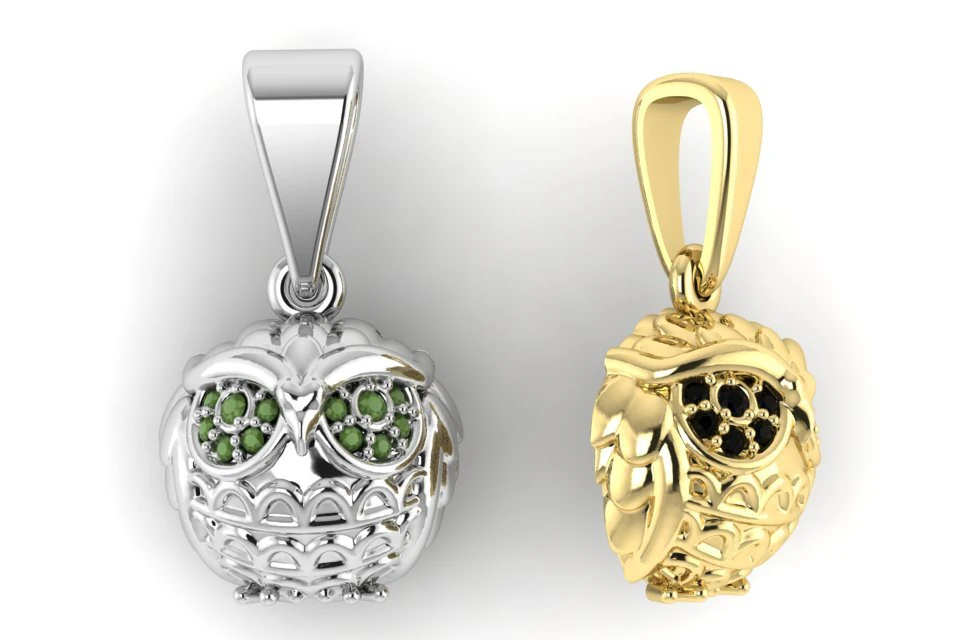 pendant owl 3D Print Model .c4d .max .obj .3ds .fbx .stl .blend 
