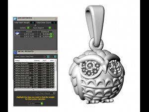 pendant owl Modello di stampa 3D