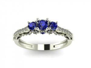 three stone ring 3Dプリントモデル
