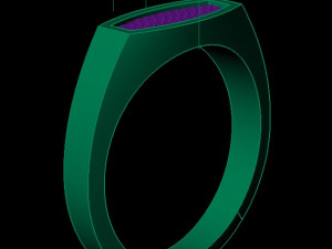 male ring with with two inserts 3D Принт Модель