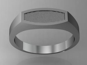 male ring with with two inserts 3D Принт Модель