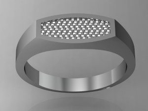 male ring with with two inserts 3D Принт Модель