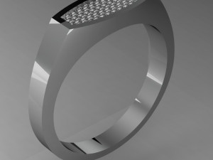 male ring with with two inserts 3D Принт Модель