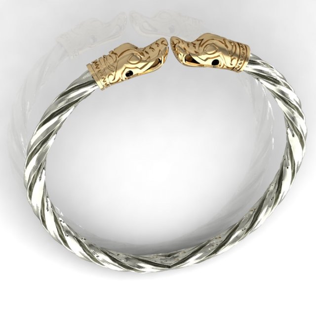 viking bracelet vintage 3D प्रिंट मॉडल .c4d .max .obj .3ds .fbx .stl .blend 