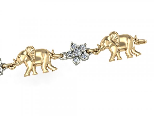 bracelet elephant 3D Print Model .c4d .max .obj .3ds .fbx .stl .blend 