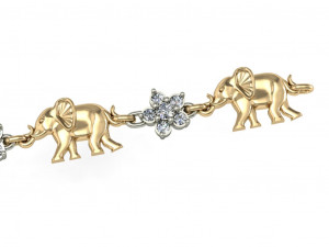 bracelet elephant 3D Print Model