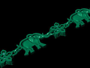 bracelet elephant 3D Print Model