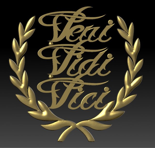 heraldic veni vidi vici Model Cetak 3D .c4d .max .obj .3ds .fbx .stl .blend 
