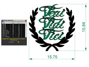 heraldic veni vidi vici Model Cetak 3D
