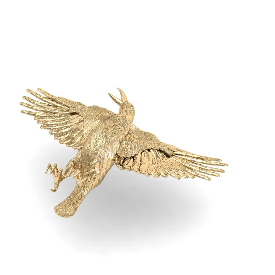 beautiful crow 3D Print Model .c4d .max .obj .3ds .fbx .stl .blend 