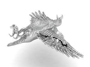 beautiful crow 3D 打印模型