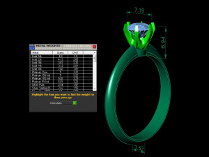 engagement ring Model Cetak 3D