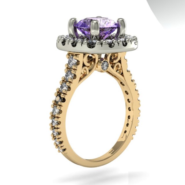 engagement ring high detail Modelo de Impressão 3D .c4d .max .obj .3ds .fbx .stl .blend 